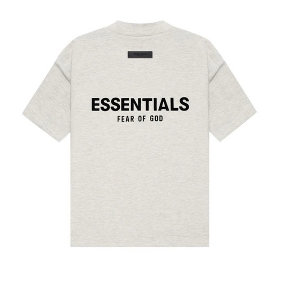 Fear of God Essentials Light Oatmeal Short Sleeve T-Shirt ( OVERSIZED ) - Picture 2 of 8
